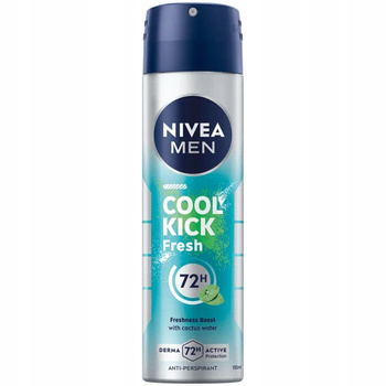 Nivea Men Cool Kick Fresh 72H Antyperspirant Męski Odświeżający Spray 150ml
