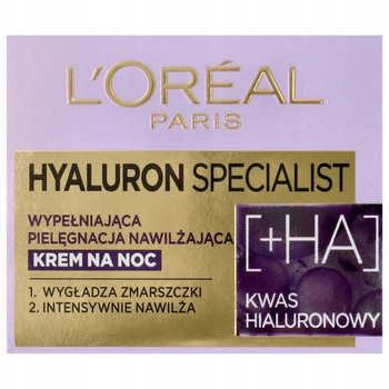 Loreal Hyaluron Specialist Intensywnie Nawilżający Krem Do Twarzy Noc 50 ml