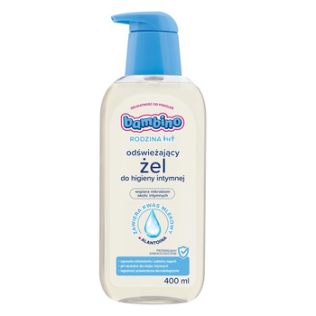 Bambino Odświeżający Żel Do Higieny Intymnej Kwas Mlekowy Alantoina 400ml