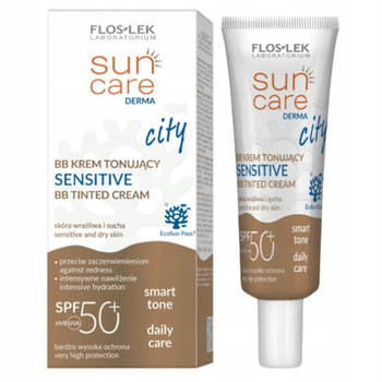 Floslek Sun Care Derma Tonujący Krem BB Skóra Sucha i Wrażliwa SPF 50 30ml