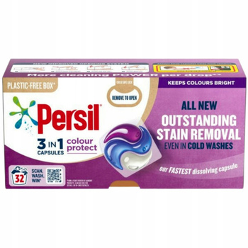 Persil Colour Protect 3in1 Kapsułki Do Prania Kolorowego Karton 32 szt