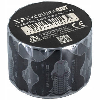 Excellent PRO PVC Szablony Formy Do Przedłużania Paznokci Rolka 500 szt