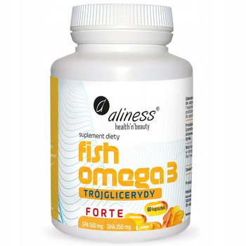 Aliness Fish Omega 3 FORTE Trójglicerydy 500/250mg Suplement Diety 60 caps.