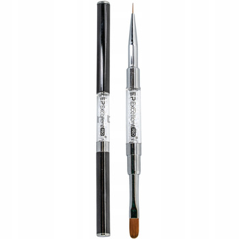 Excellent PRO Longbrush 2w1 Dwustronny Pędzelek Do Żelu Owal #6 i Deco #9mm
