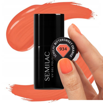 Semilac Lakier Hybrydowy Do Paznokci Manicure 934 Bittersweet Orange 7ml