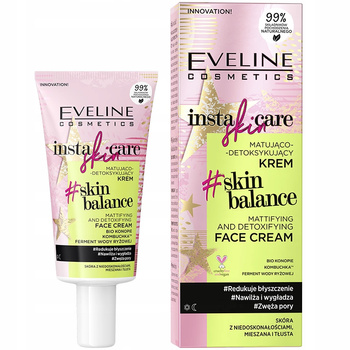 Eveline Insta Skin Care Matująco Detoksykujący Krem Na Dzień Do Twarzy 50ml