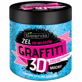 Bielenda Graffiti 3D Strong Utrwalający Żel Do Włosów z Keratyną Mocny 250g