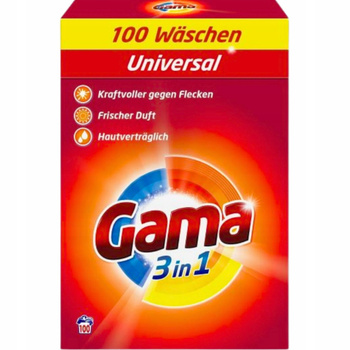 Gama Universal Niemiecki Proszek Do Prania Białego Kolorowego 50 Prań 3kg