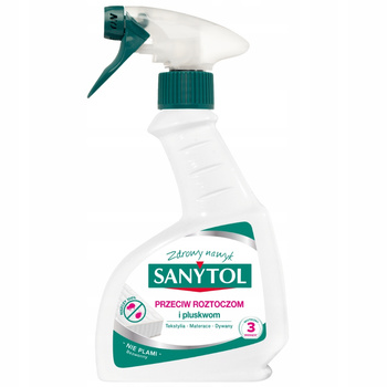 Sanytol Płyn Przeciw Roztoczom i Pluskwom Spray Do Dywanów Materacy 300ml