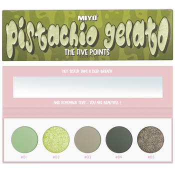 Miyo Five Points Palette Paleta Cieni Do Powiek Zielone 36 Pistachio Gelato
