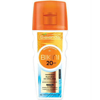 Bielenda Bikini Nawilżające Wodoodporne Mleczko Do Opalania z SPF 20 175ml