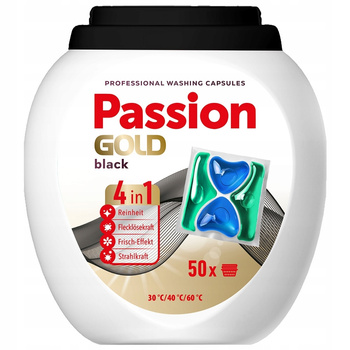 Passion Gold Black 4w1 Kapsułki Do Prania Czarnego Ochrona Koloru 50 szt