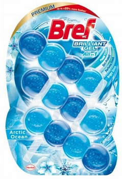 Bref Brilliant Gel Kostka Do WC Zapach Oceanu x3