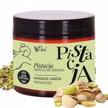 VCee Świeca Do Masażu Na Bazie Oleju Kokosowego i Masła Shea Pistacjowa 80g