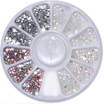 Karuzela Cyrkonie Kryształki Srebrna Mix Jet