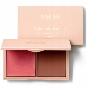 Paese Kiss My Cheeks Paleta Do Konturowania Kremowy Bronzer + Róż Warm 15g