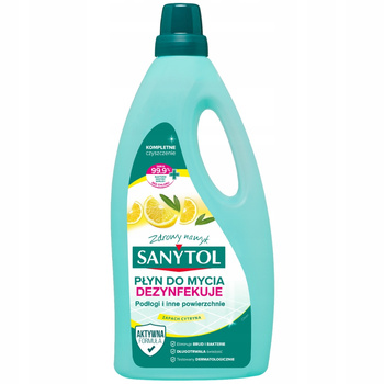 Sanytol Dezynfekujący Płyn Do Mycia Podłóg Bez Chloru Cytrynowy 1000ml