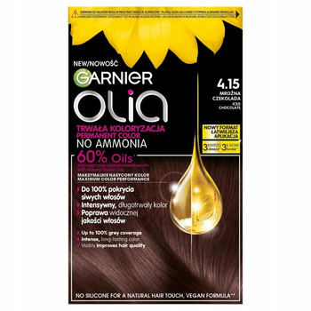 Garnier Olia Trwała Farba Do Włosów Bez Amoniaku 4.15 Mroźna Czekolada