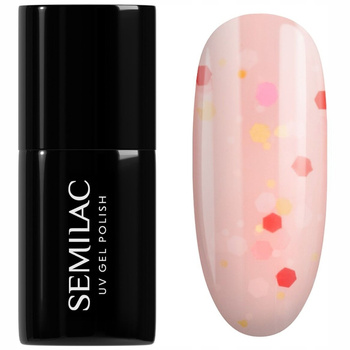 Semilac Lakier Hybrydowy Do Paznokci Manicure Be偶 932 Confetti Dance 7ml