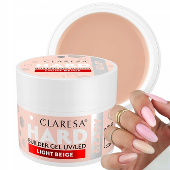 Claresa Hard Easy Budujący Żel Do Paznokci Samopoziomujący Light Beige 12g