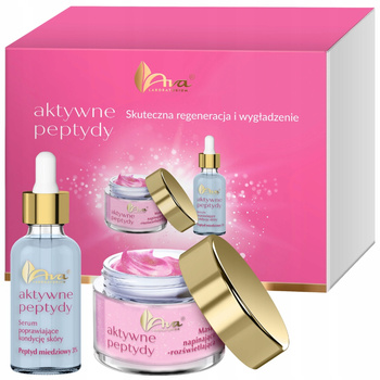 Ava Aktywne Peptydy Zestaw Prezentowy Kosmetyków Maska + Serum Do Twarzy