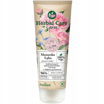 Farmona Herbal Care Odżywczy Krem Do Rąk Piwonia Chaber Mazurska Łąka 100ml