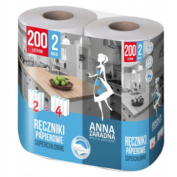 Anna Zaradna Ręczniki Papierowe Superchłonne 2 Rolki
