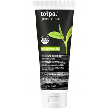 Tołpa Green Detox Węglowa Pasta Żel Do Mycia Twarzy Złuszczająca 125ml