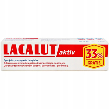 Lacalut Aktiv Pasta Do Zębów Leczenie Paradontozy i Przeciw Próchnicy 100ml