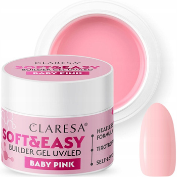 Claresa Soft Easy Builder Gel Żel Budujący Baby Pink Cukierkowy Róż 12g