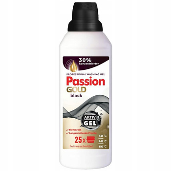 Passion Gold Black Aktiv Gel Żel Do Prania Czarnego Ciemnego 25 Prań 1L