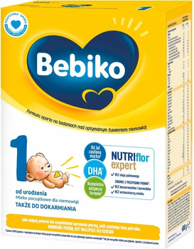 Bebiko Nutriflor Expert Początkowe Mleko 600g 1 BEZ KARTONU 10.10.2024