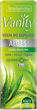 Bielenda Vanity Krem Do Depilacji Aloes Ciało Twarz Bikini Skóra Wrażliwa 100ml