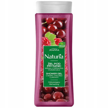 Joanna Naturia Odświeżający Owocowy Żel Pod Prysznic Wiśnia Porzeczka 300ml