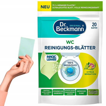 Dr. Beckmann Magiczne Listki Do Czyszczenia WC Rozpuszczalne Citrus 20 szt