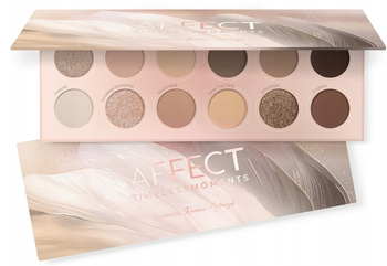 Affect Paleta 12 Aksamitnych Cieni Do Powiek Timeless Moments z Lusterkiem