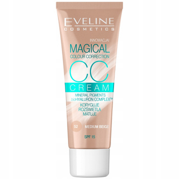 Eveline Magical Colour CC Krem Podkład Do Twarzy SPF15 52 Medium Beige 30ml
