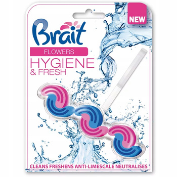 Brait Hygiene Fresh Zawieszka Kostka Do WC Usuwa Zabrudzenia Kwiatowa 45g