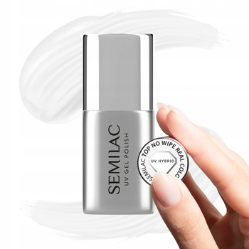 Semilac Top Coat Hybrydowy Do Paznokci No Wipe Real Color Neutralny 11ml
