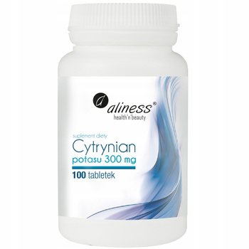 Aliness Cytrynian Potasu 300mg Suplement Diety Układ Nerwowy 100 Kapsułek