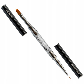 Excellent PRO Dustronny Pędzelek Do Żelu z Cyrkoniami Long Oval #4 Deco 9mm