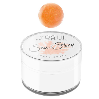 Yoshi Żel Budujący UV LED Sea Story Coral Coast z Drobinkami Pomarańcz 15ml