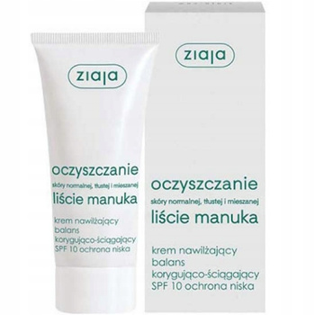 Ziaja Liście Manuka Krem Nawilżający Korygująco Ściągający SPF10 50ml