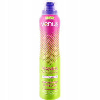 Venus Kojąco Nawilżająca Pianka Do Golenia Dla Kobiet Awokado Melon 200ml