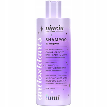 Niuviu Lumi Nawilżający Szampon Do Włosów Farbowanych Ochrona Koloru 300ml