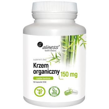 Aliness Krzem Organiczny z Pędów Bambusa 150mg Suplement Diety 100 Kaps