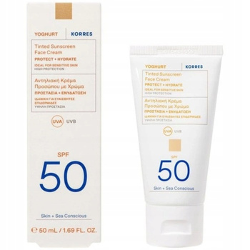 Korres Yoghurt Koloryzujący Lekki Krem Do Twarzy Ochronny SPF50 Nude 50ml