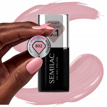 Semilac Smart Extend 8w1 Lakier Hybrydowy Baza Top 802 Nude Rose 7ml