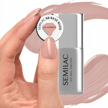 Semilac BB Base Kauczukowa Baza Do Lakierów Hybrydowych Base Nude 7ml