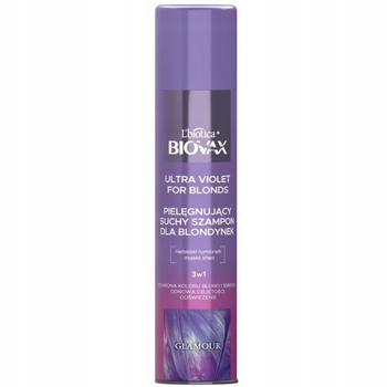 Biovax Glamour Ultra Violet Suchy Szampon Do Włosów Blond i Siwych 200ml